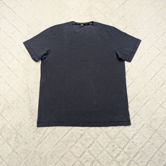 Public Rec Shirt Men's XXL Blue Heather Navy Go-To Crew Tee Relax Athletic Pima - Picture 1 of 9